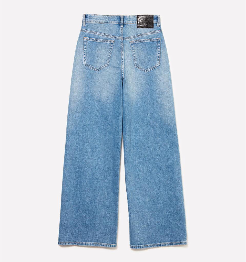 Τζιν Style 72 wide fit σε ανοιχτή απόχρωση - τζιν καμπάνα γυναικεία - Γαλαζιο | Sisley image number 6